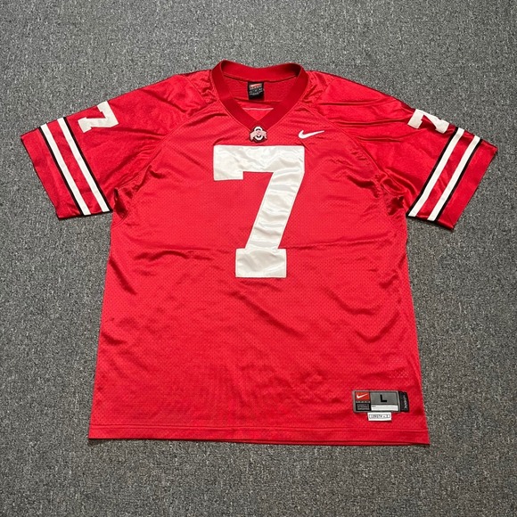 Nike Other - Nike‎ Team Ohio State Buckeyes NCAA Football Jersey #7 Red White Size L